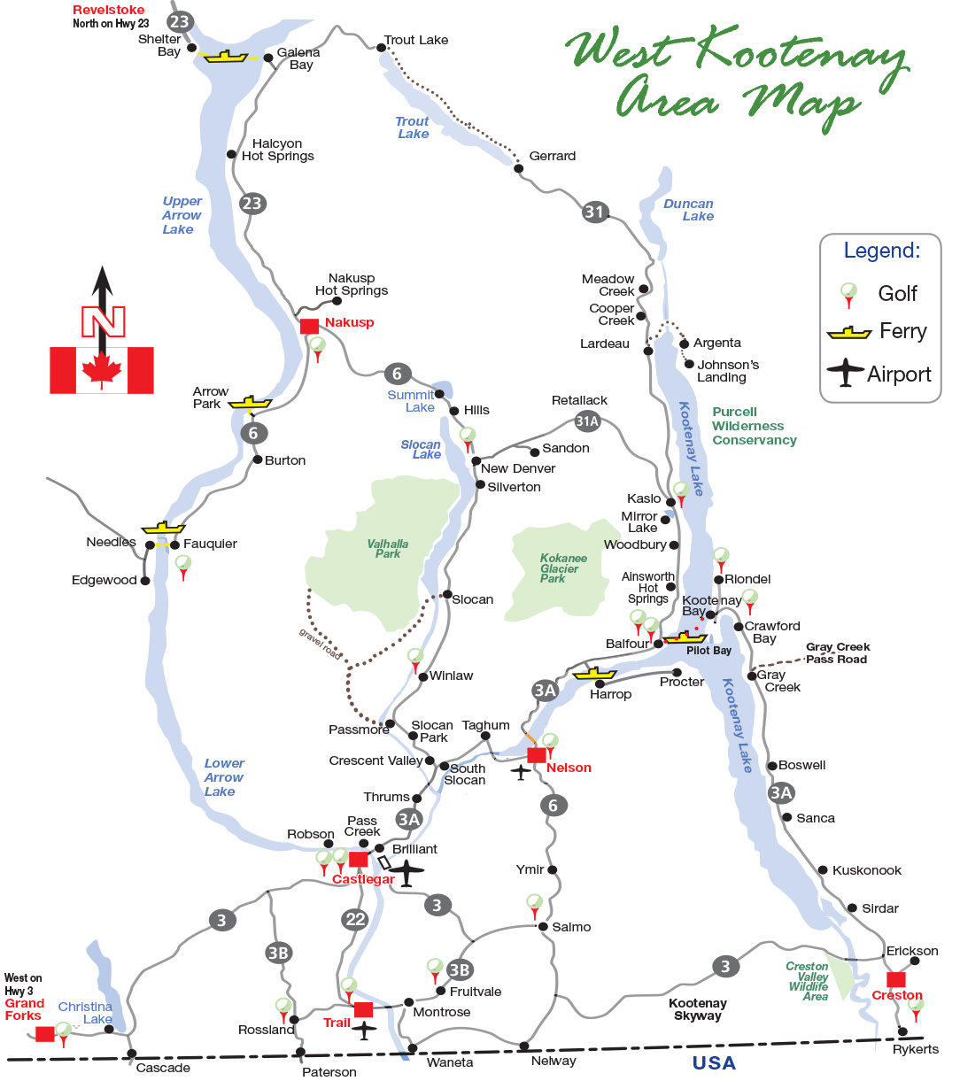 Kootenay National Park Map